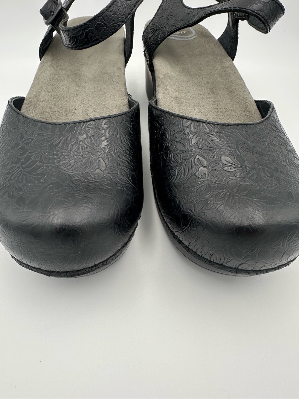 Dansko Sam Embossed Black Floral Mary Jane Women’s Shoes Size EU 42 (US 11-11.5) - Picture 5 of 9